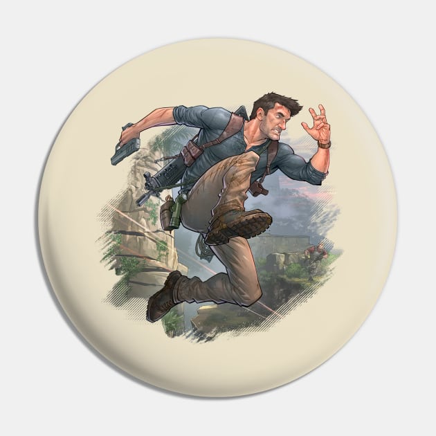 Uncharted 4 (transparent) Pin by PatrickBrownArt