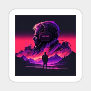 Synthwave apocalypse Magnet