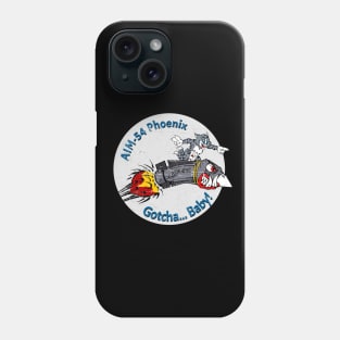 F-14 Tomcat - AIM-54 Phoenix Gotcha... Baby! Grunge Style Phone Case