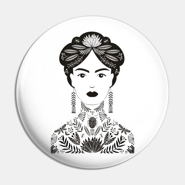 Tattoo Woman Pin by Maggiemagoo Designs