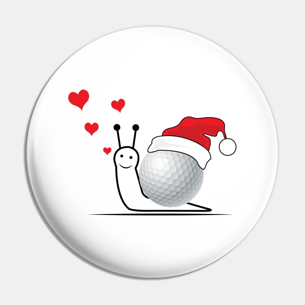 funny snail golfer got love in winter christmas Pin by ArticArtac