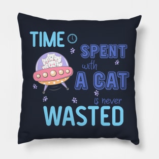 Time spend with a cat Pillow