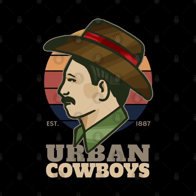 Vintage Cowboy Urban Life by KewaleeTee