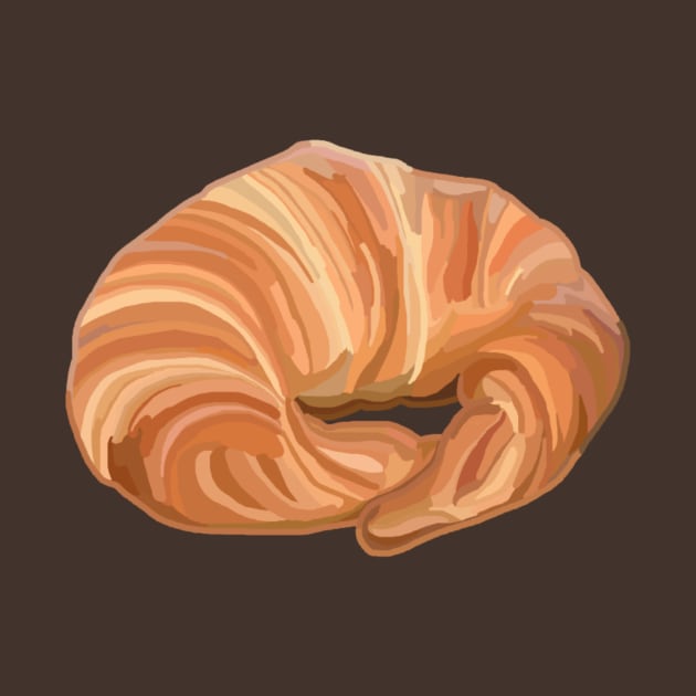 French Croissant Bread Illustration by Art by Deborah Camp