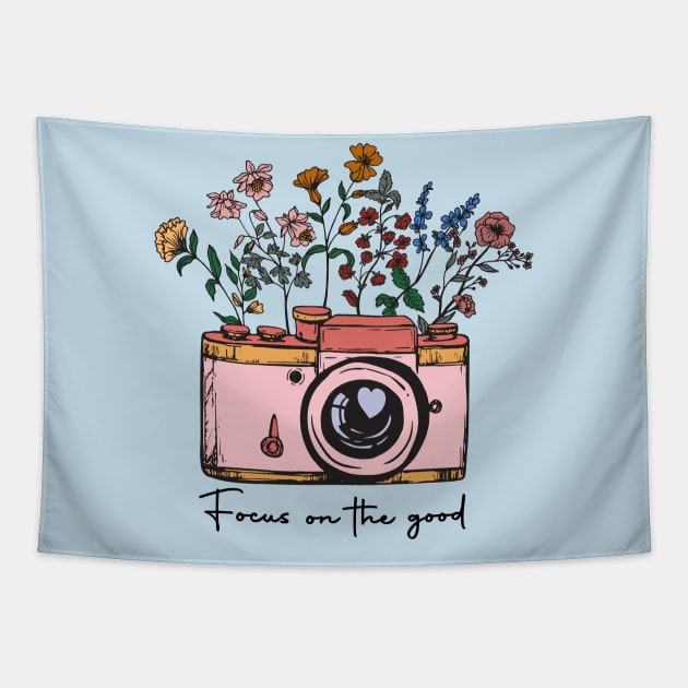 Positive message Focus on the good Tapestry by Positively Petal Perfect 