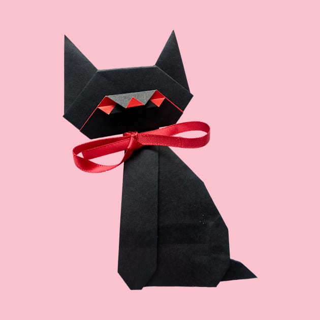 Origami Cute Black Cat Art of Paper Folding Passion Gift by peter2art