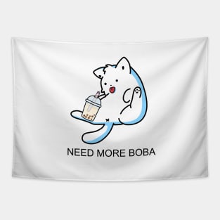 Lazy Kitty Needs More Boba! Tapestry