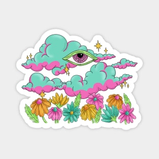 Psychedelic Summer Florals Magnet