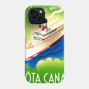 Vintage Travel Poster  Sweden Gota Canal Phone Case