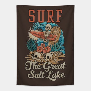 Surf The Great Salt Lake - Funny State of Utah Tapestry