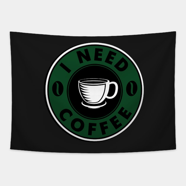 I need coffee Tapestry by daghlashassan