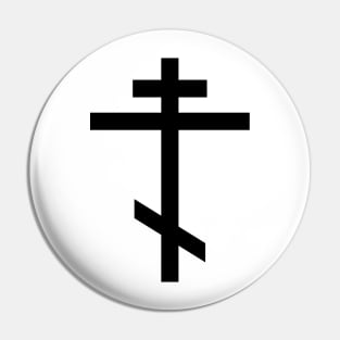 Orthodox cross (black) Pin