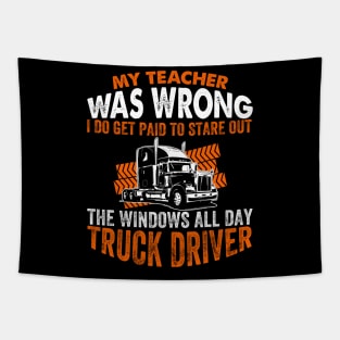 My Teacher Truck Driver Tapestry