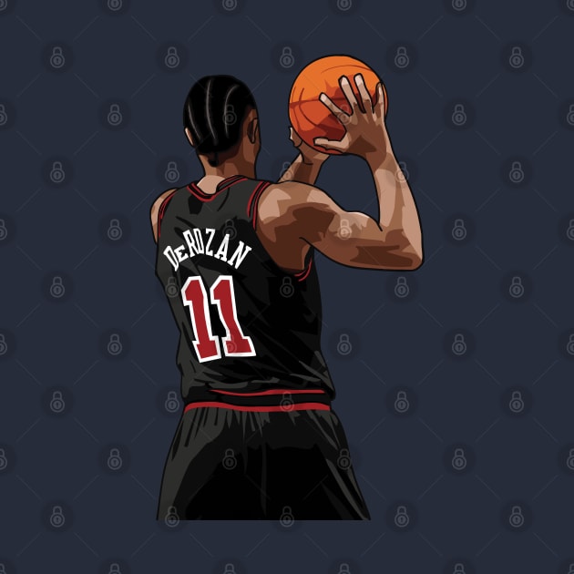 DeMar DeRozan Vector Back by qiangdade