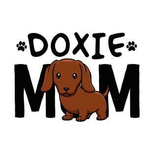 Red Dachshund Mom Shirt Doxie Mama Dog Lover T-Shirt