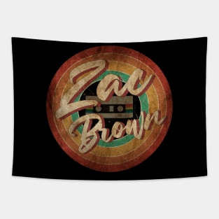 Zac Brown Vintage Circle Art Tapestry