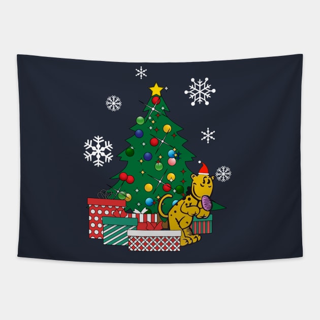 Eugene The Jeep Around The Christmas Tree Popeye Tapestry by Nova5