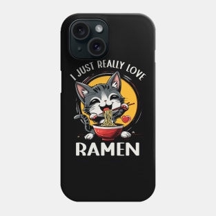 Cute Kawaii Ramen Lover Cat Phone Case