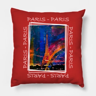 Abstract Eiffel Tower Paris Travel Pillow