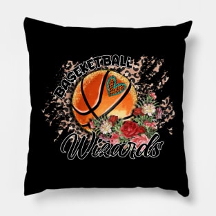 Aesthetic Pattern Wizards Basketball Gifts Vintage Styles Pillow