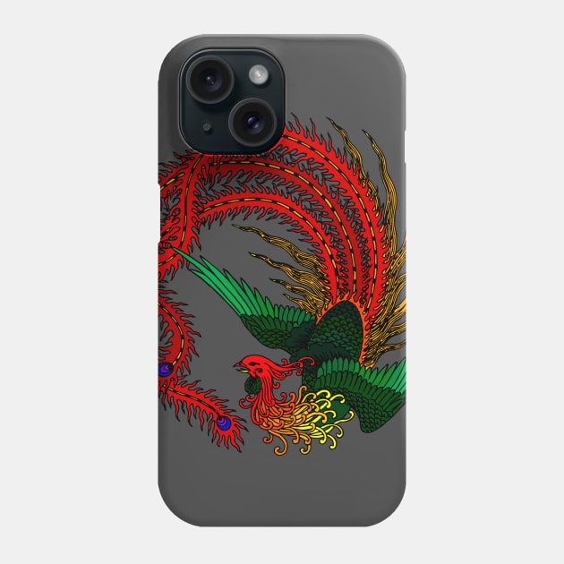 The Red Phoenix Phone Case by Griffen