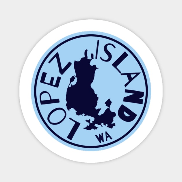 Lopez Island, WA in Blue Magnet by alepekaarts