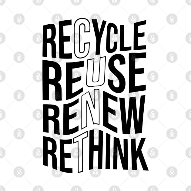 Recycle Reuse Renew Rethink Crisis Environmental Activism by A Comic Wizard