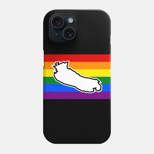 Gabriola Island Pride - Rainbow Pride Flag - LGBTQ - Gabriola Island Phone Case by Bleeding Red Pride