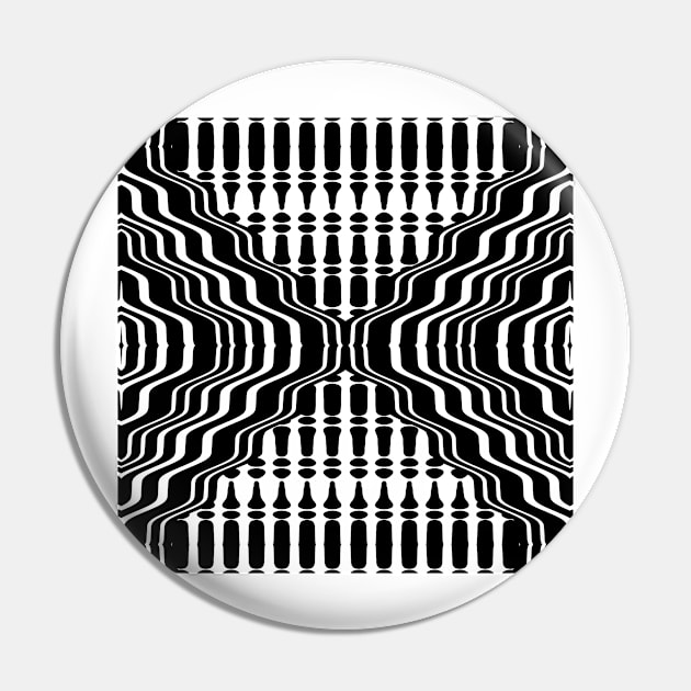 Black White Cathod and Half Diamond Pin by justrachna