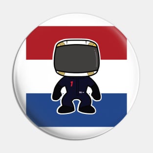 Max Verstappen Custom Bobblehead - 2022 Season Flag Edition Pin