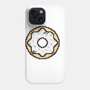 Cute Donut White - Pixel Icon Phone Case