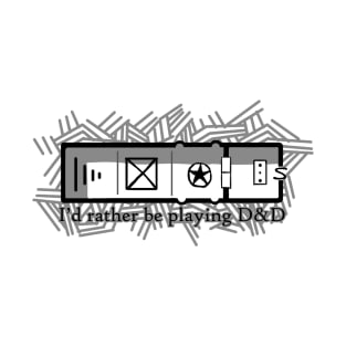 I'd rather be playing D&D (map) T-Shirt