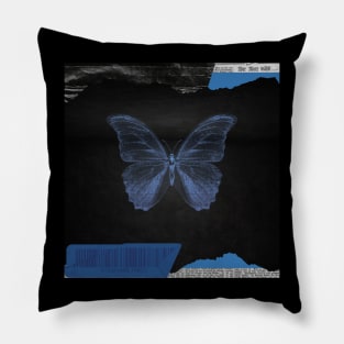 Blue butterfly Pillow