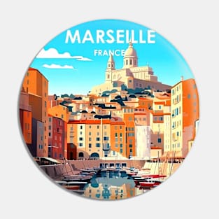 Marseille France Vintage Travel and Tourism Advertising Print Pin