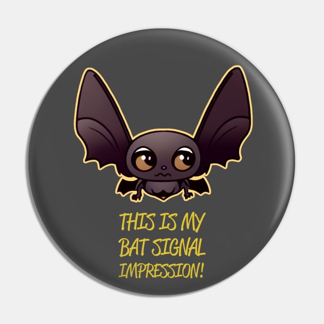 Bat Signal Kawaii Impression Pin by Edongski303 Teepublic Merch