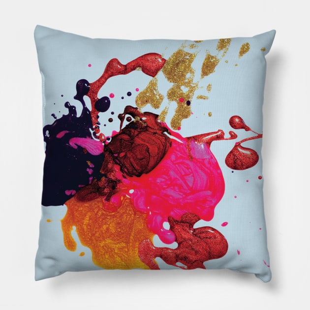 Colour spill Pillow by Vitorio