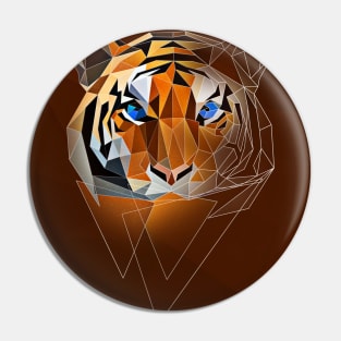 Low poly tiger Pin