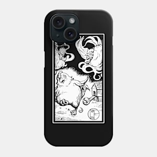 Ghost Chickens - White Outlined Design Phone Case