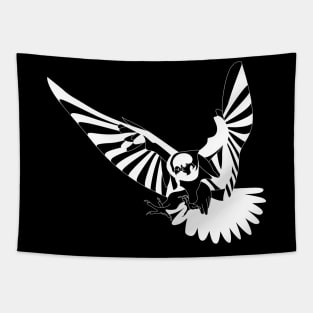 White peregrine falcon hawk ecopop Tapestry