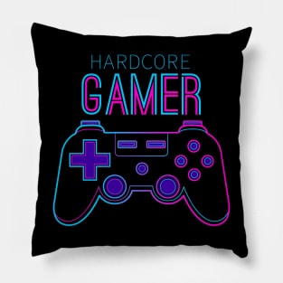 hardcore gamer Pillow