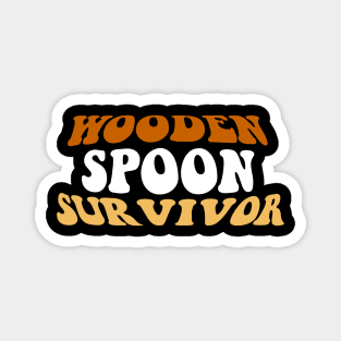 Wooden Spoon Survivor Retro Magnet