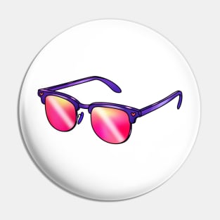Sunglasses with red lenses Pin