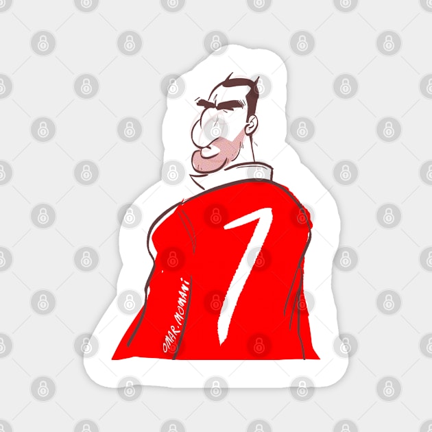 Eric Cantona Magnet by Omar Momani