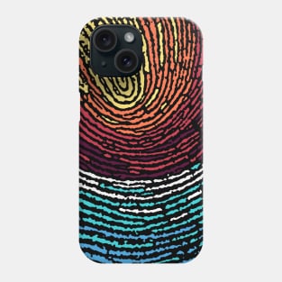 Fingerprint Sunset Phone Case