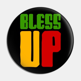 Bless Up, Jamaica, Rasta Colors Pin