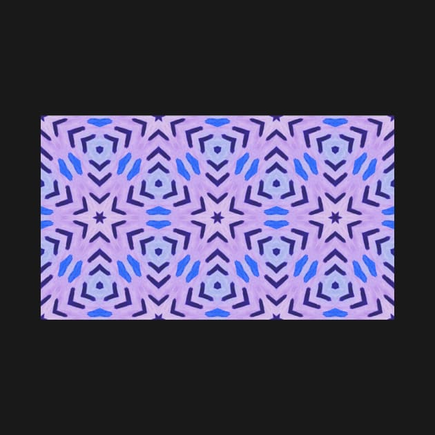 Open Blue and Purple Star Tile | Watercolor by gloobella