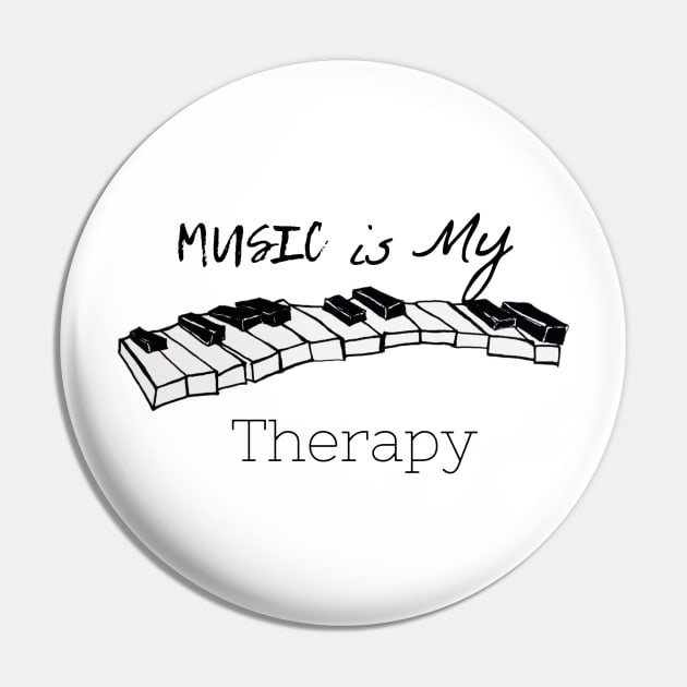 Music is my therapy Pin by Rushmore