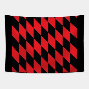 Checkered Rhomboids "Red-Black" Tapestry