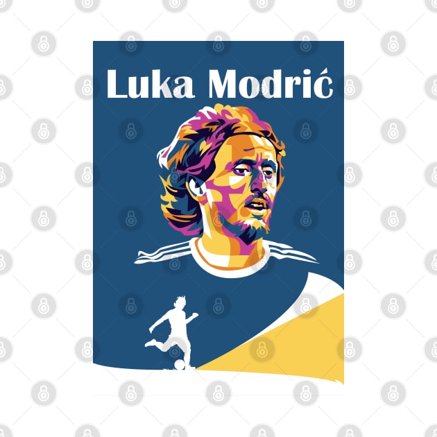 Poster illustration of Luka Modric by RJWLTG