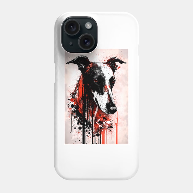 Greyhound Dog Portrait Phone Case by TortillaChief